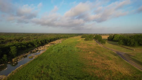 Imágenes-Aéreas-Del-Río-Pedernales-Cerca-De-Stonewall-Texas