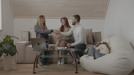 woman working on a house sale