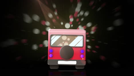 red and pink bus icon design