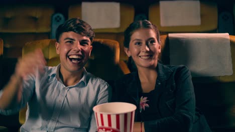 people audience watching movie in cinema theater.