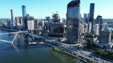 Brisbane&#39;s-Queens-Wharf-Desarrollo-De-Casino-Drone-Toma-De-Distancia