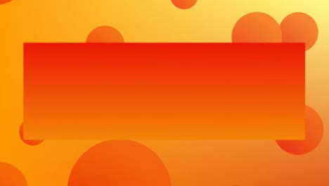 animation of shapes moving over orange background