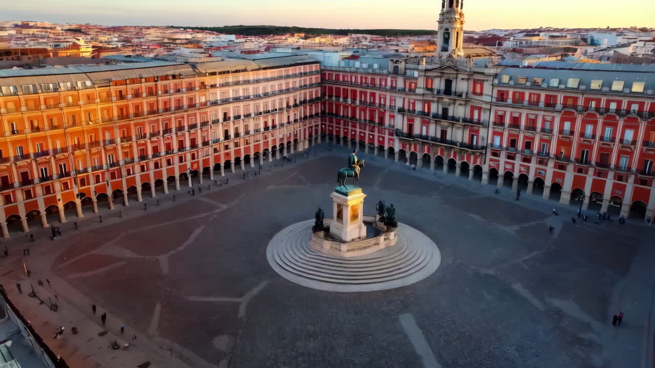 Plaza Mayor, Madrid: Vista al tramonto