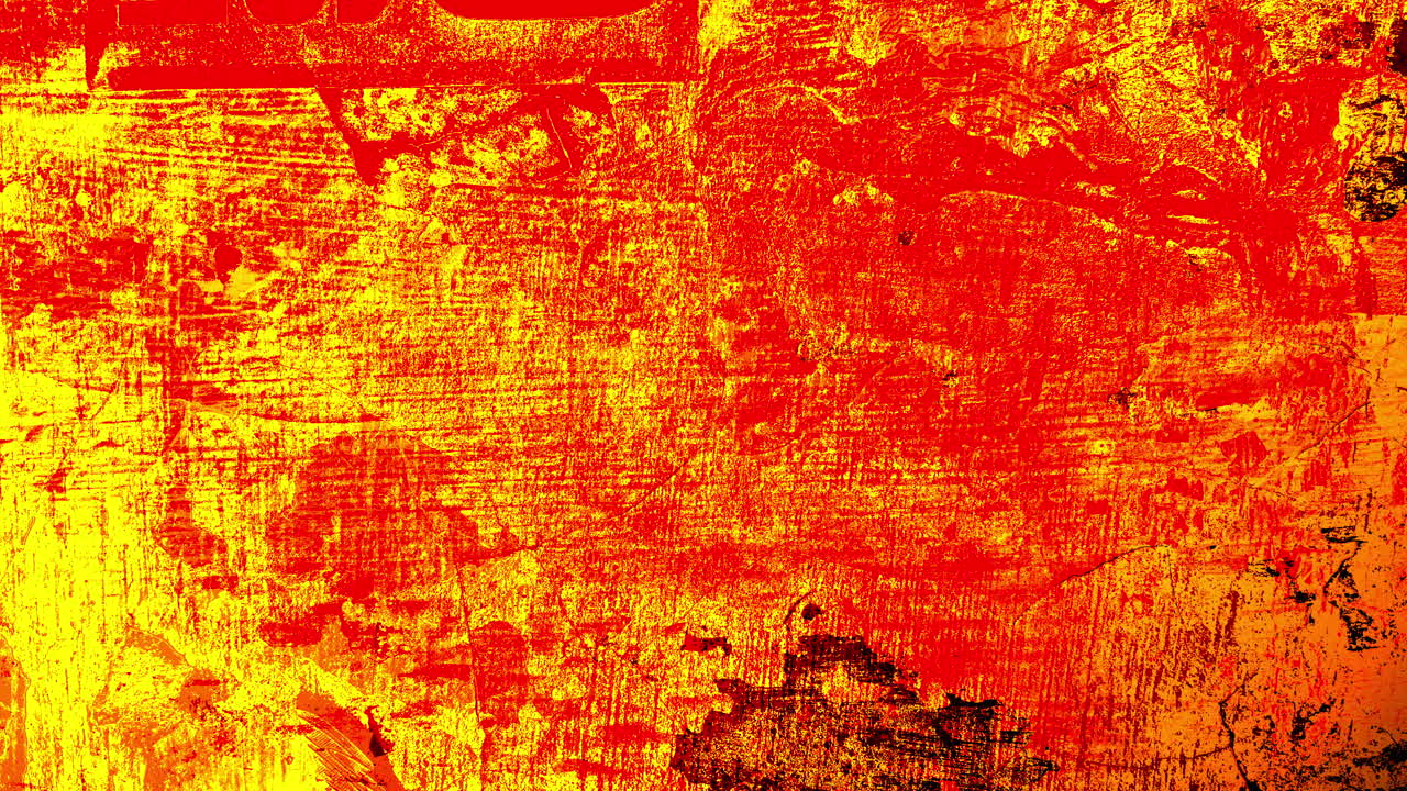 Dynamické červené a žluté pozadí s grunge texturou.