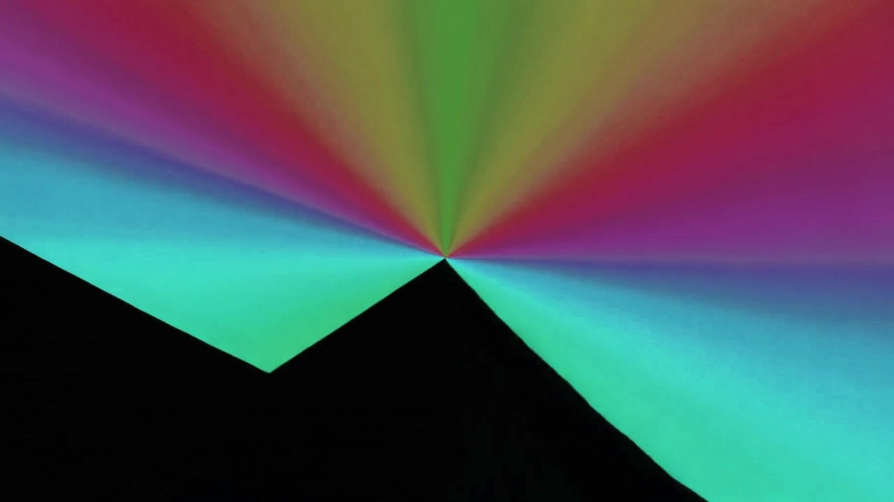 Animación geométrica abstracta con vibrantes degradados de color