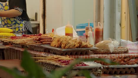 footage of thai street food stall, thailand, asia