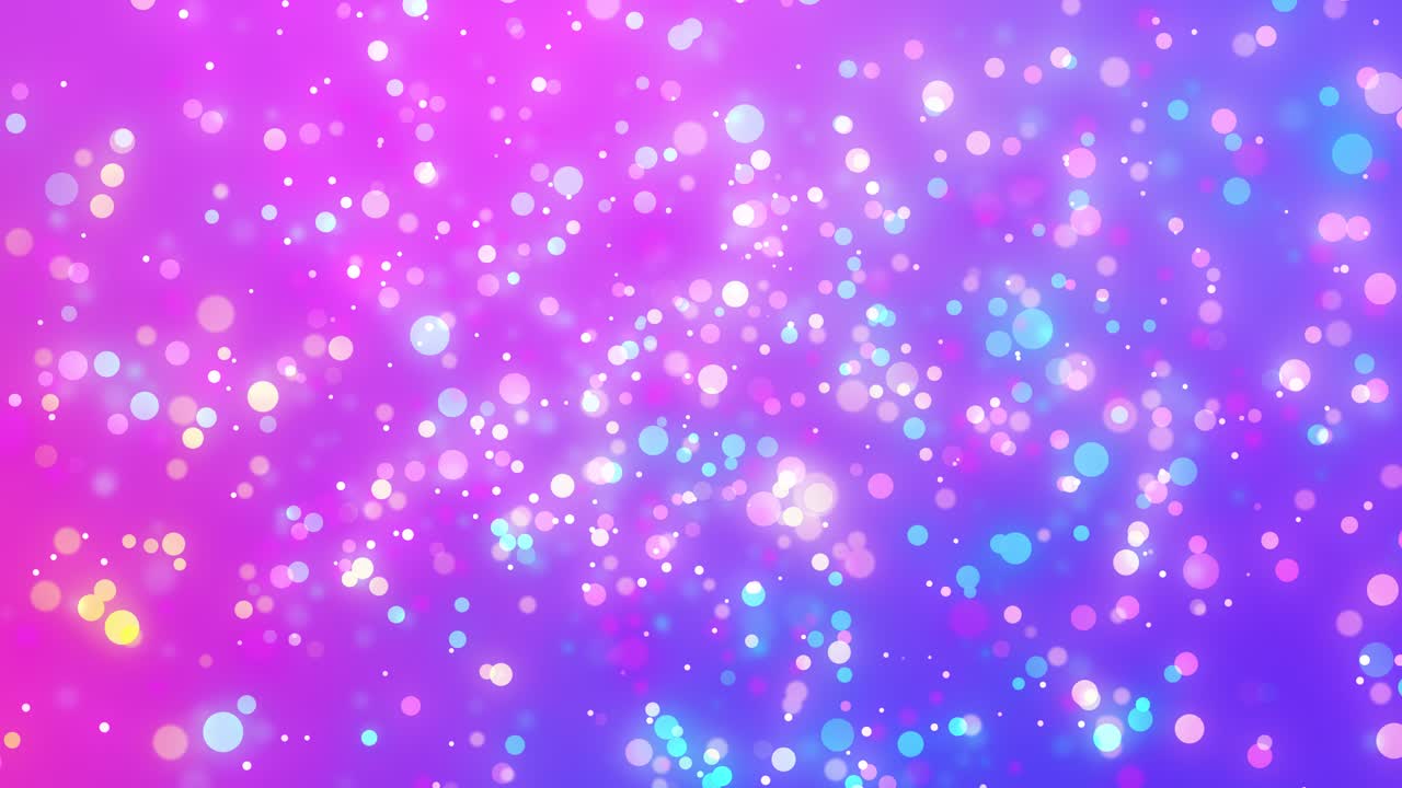 다채로운 원의 애니메이션, 반이는, 보케 효과, 추상적인 떠다니는 입자, 불빛, 밝은 분홍색 배경, 루프 라이브 벽화, 축제 애니메이션 스 영상, 휴가, 크리스마스, 새해.