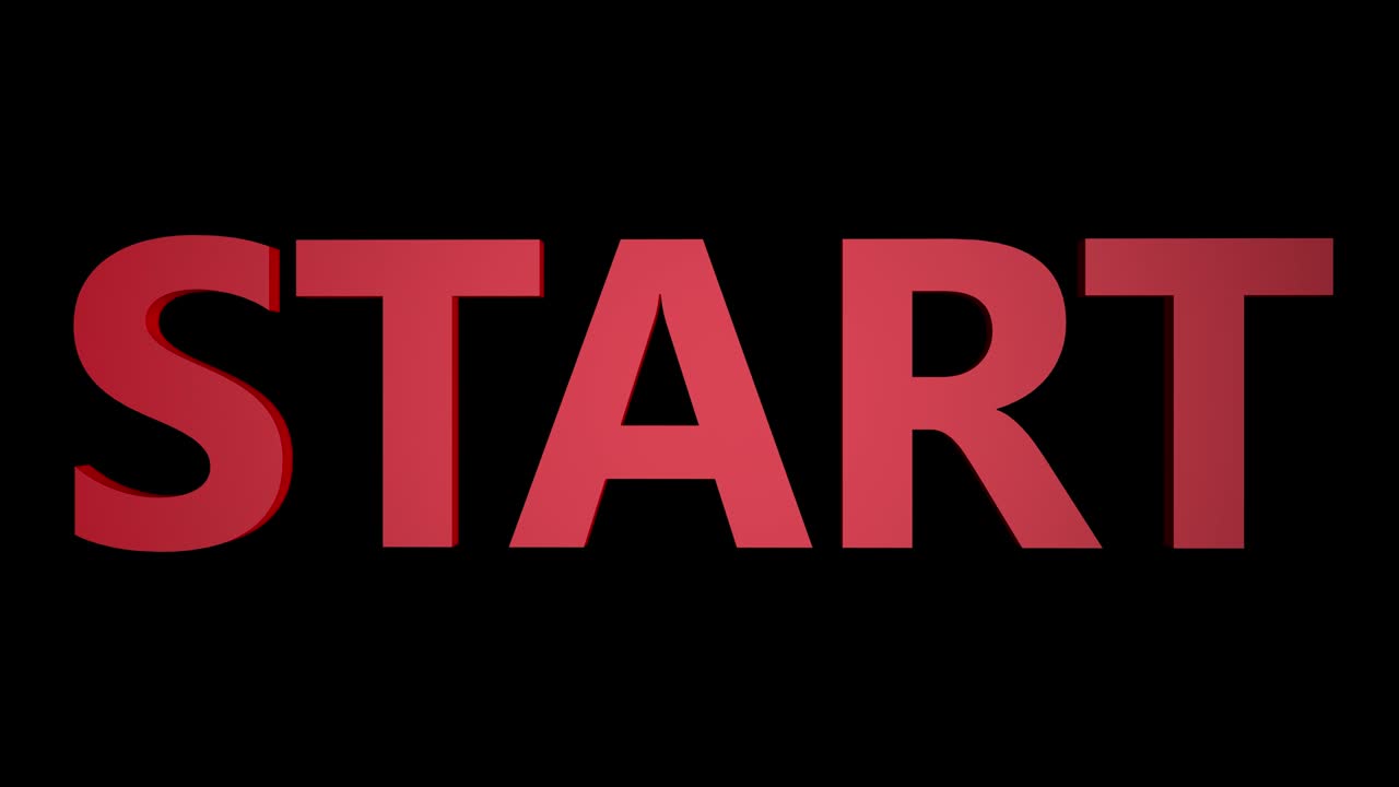 Turning start concept in red color.Alpha channel