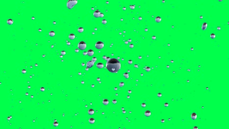 burbujas líquidas animadas en pantalla verde