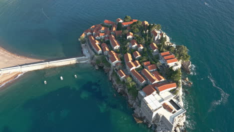 Aerial View of Sveti Stefan, Montenegro