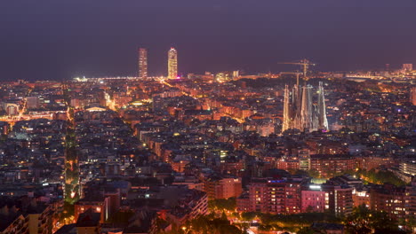 Timelapse-Of-Barcelona-Seen-From-The-Colina-Del-Roble-Oro-Bunkers-Del-Carmelo