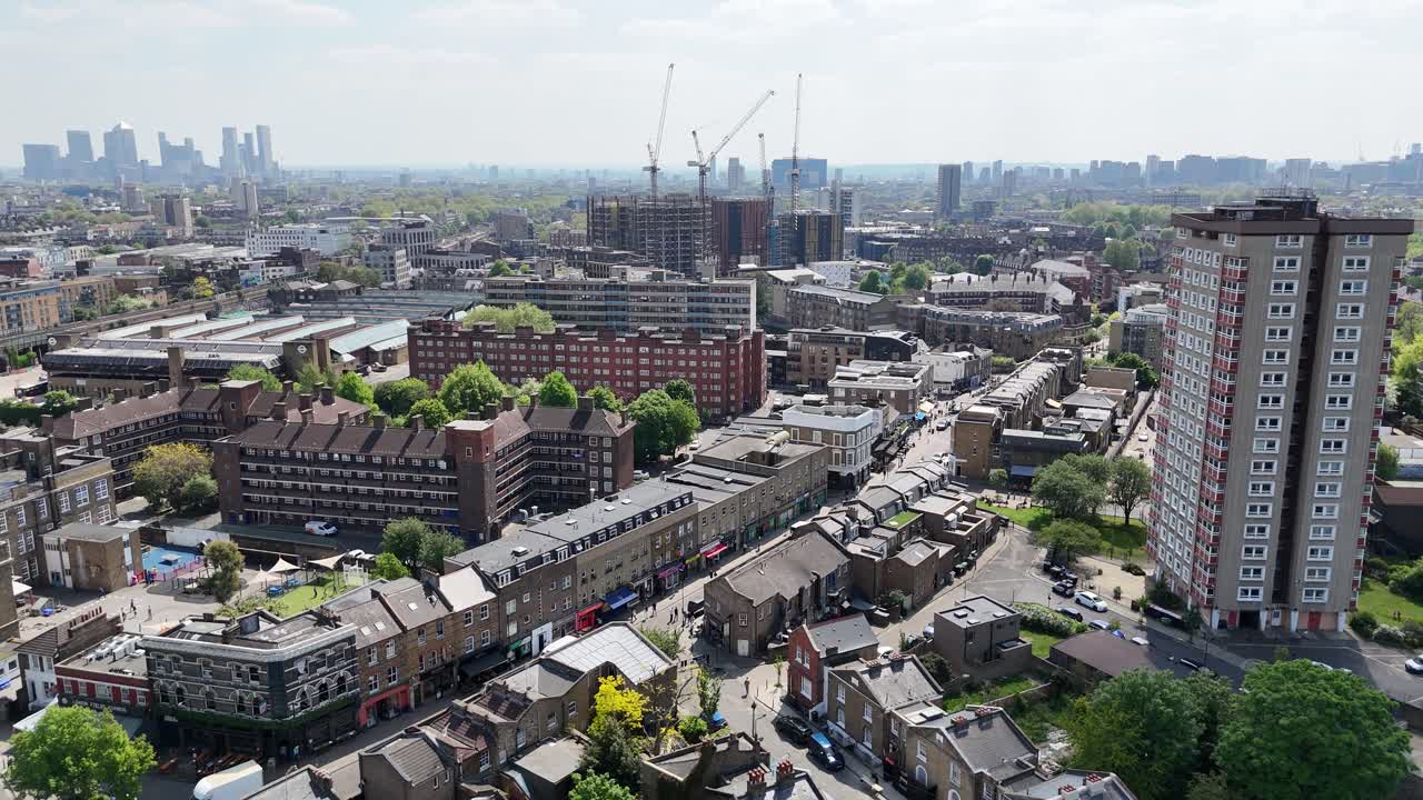 Bethnal Green East London Council social housing drone,aerial