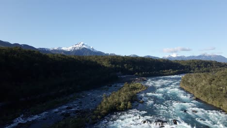 panorama of petrohue waterfalls in daytime in chile