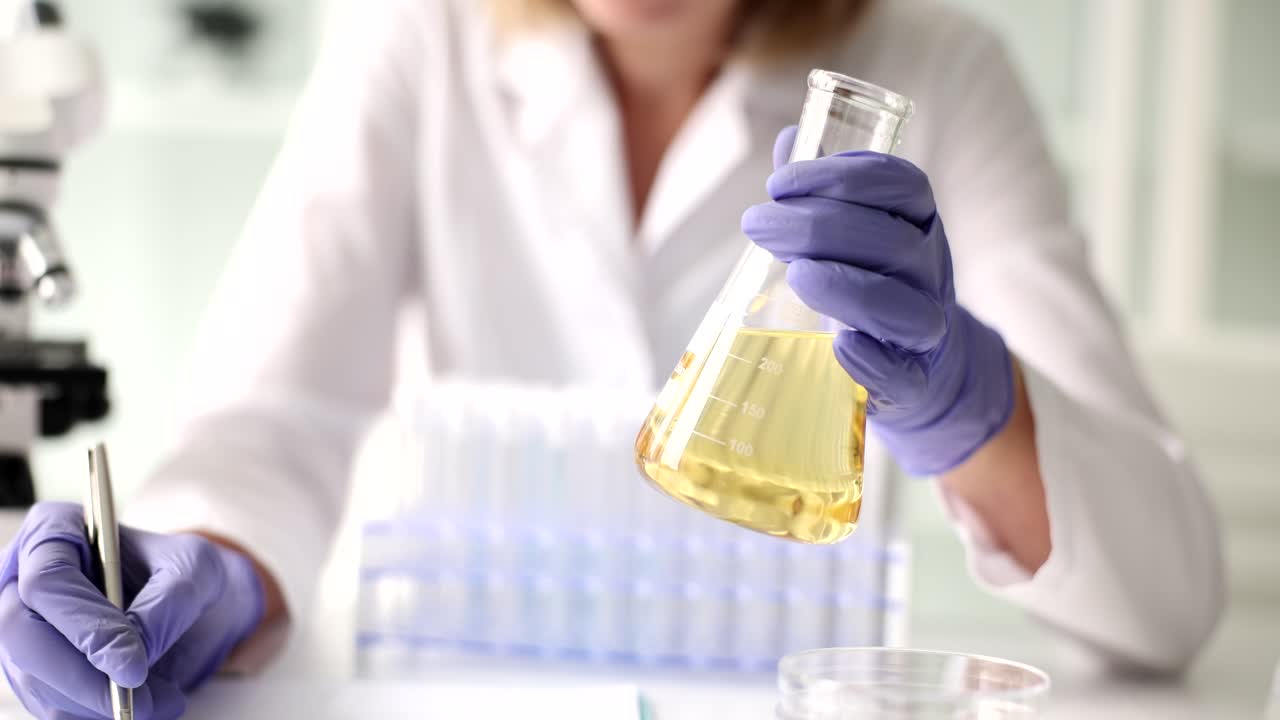 Scienziato che conduce un esperimento in laboratorio