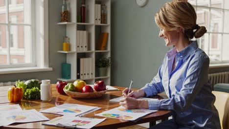 woman planning a healthy diet