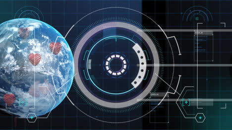 animation of globe over data processing