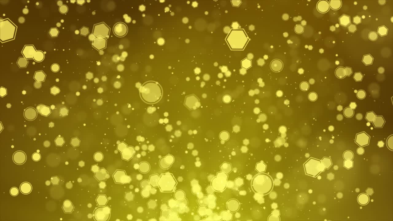 추상적인 먼지 황금 입자 배경, 보케 박이는 입자 루프 배경