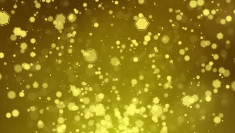 el fondo de partículas doradas de polvo abstracto. el fondo de las partículas parpadeantes de bokeh.