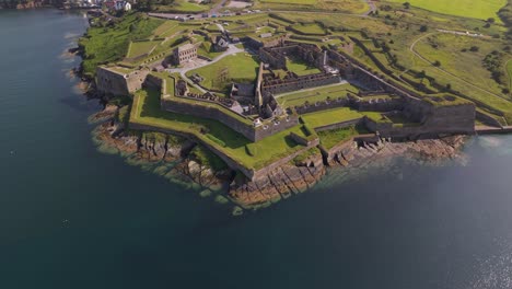 aerial view of charles fort in kinsale harbour, county cork, ireland