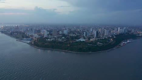 Mozambique,-maputo-traveling-in-drone-4k