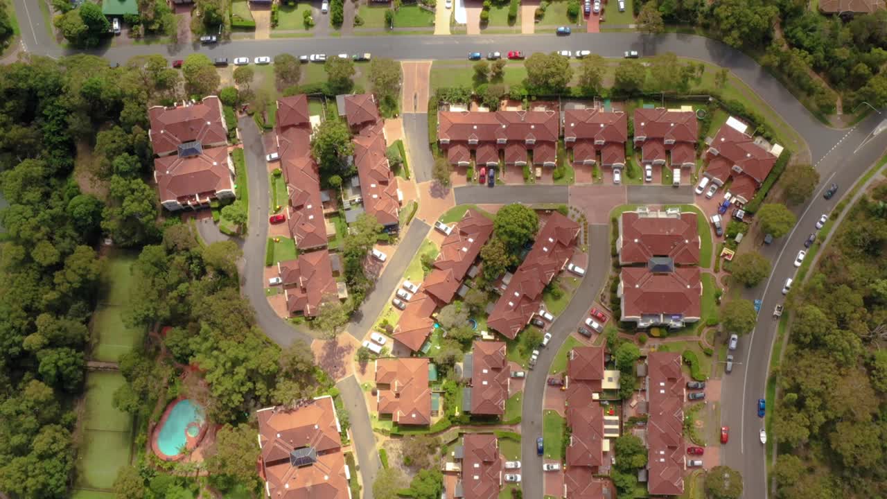 vista aérea del suburbio de menai en el condado de sutherland, sídney, australia