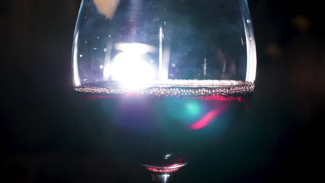 red wine in glass