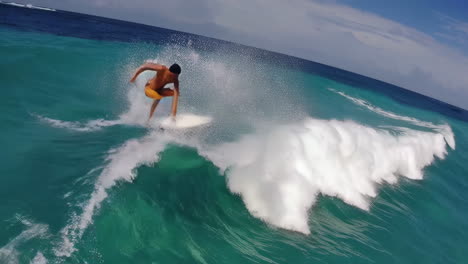 surfing in paradise beach