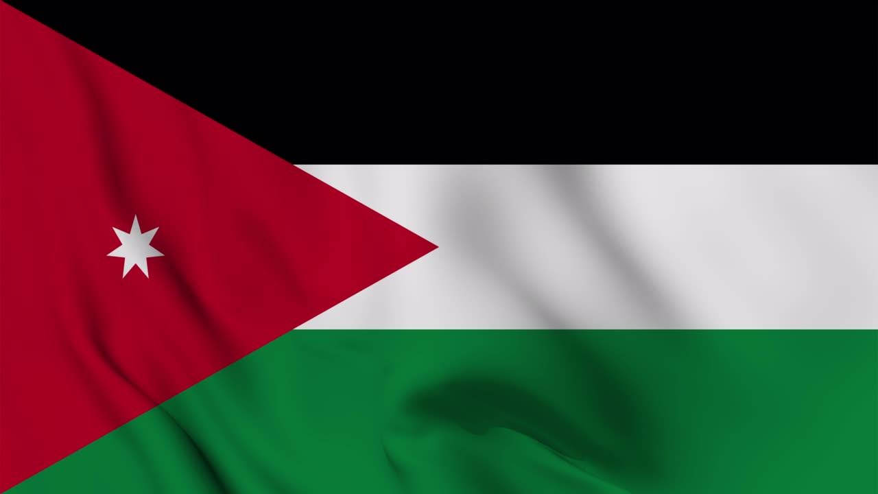 la bandera de jordania es una animación sin fisuras.