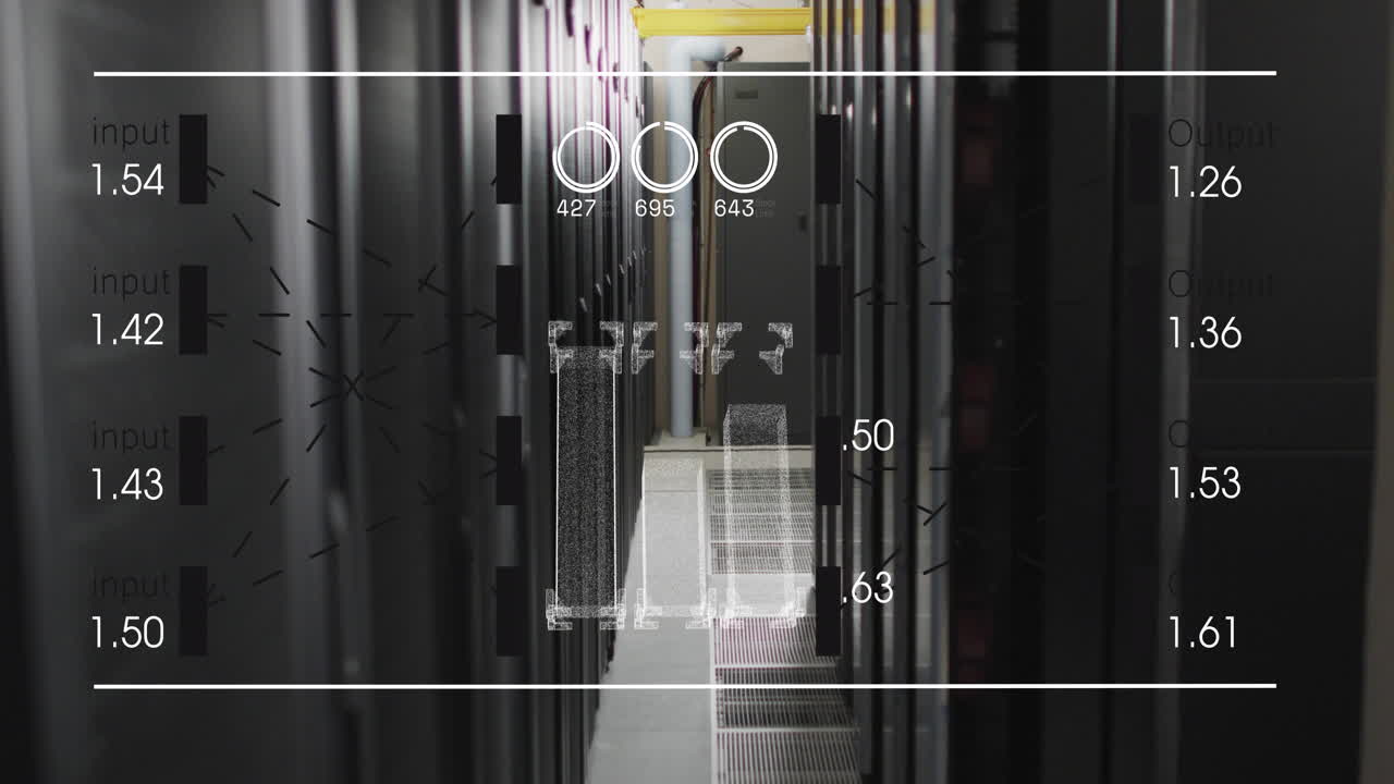 Animation of data processing over computer servers