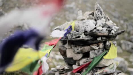foco de banderas de oración a chorten