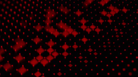 abstract red geometric pattern on black background