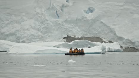 gust look at ice float and impressive glacier on coast