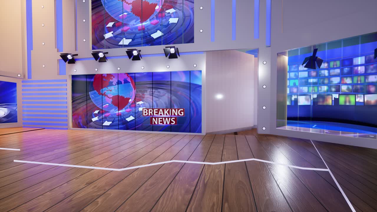 3D 가상 TV 스튜디오 뉴스