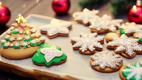 christmas cookies on a tray