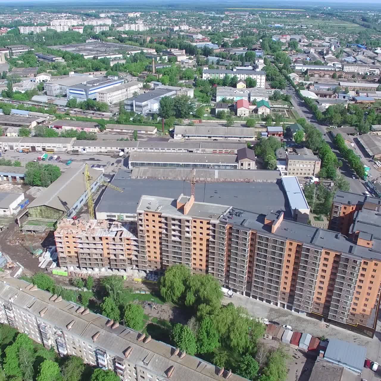 위에서 도시 풍경