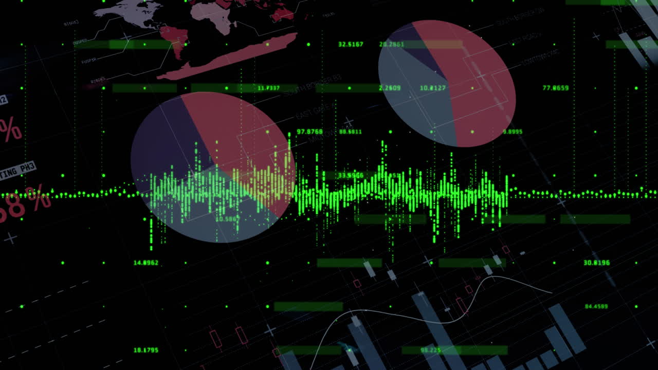 Animation of data processing and statistics