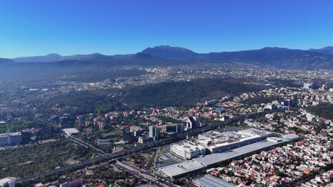 drone footage focused on the ajusco mountain range in southern mexico city