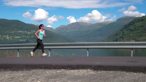 Woman-jogging-outdoors