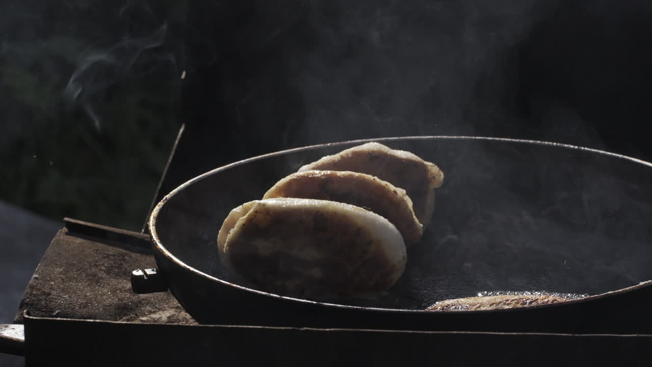 Cooking Dumplings in a Pan