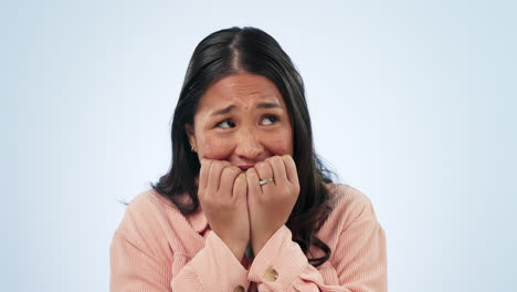 Nervous,-anxiety-and-woman-with-fear