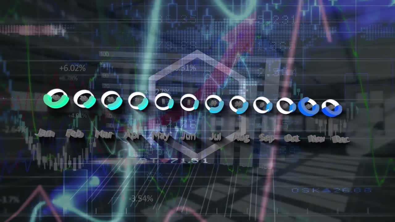 오피스 상의 데이터 처리 애니메이션