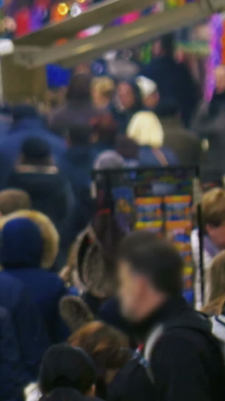 A bustling crowd of people