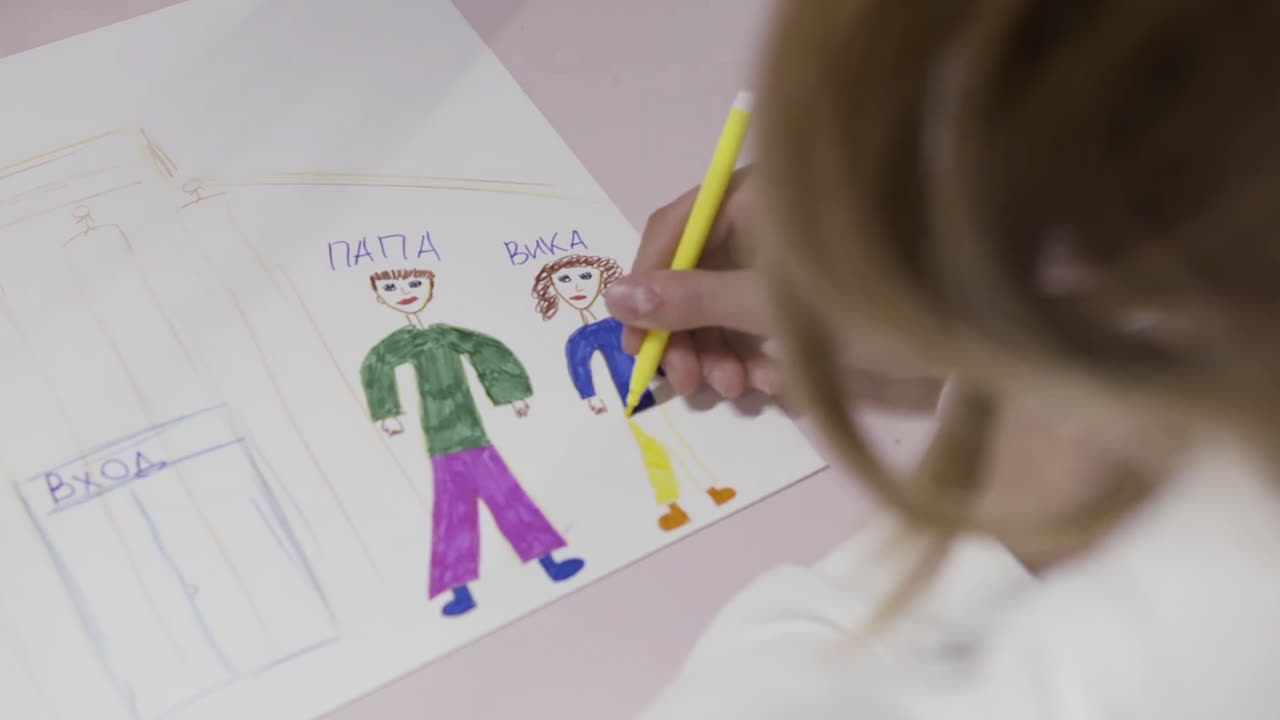 Child Drawing of Family