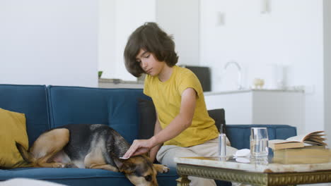 Girl-and-dog-at-home