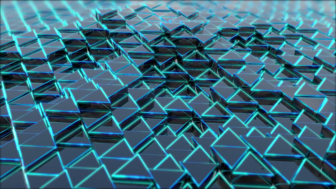 superficie ondulante de triángulo futurista bucle sin costuras