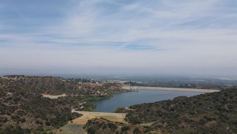 encino reservoir aerial flyover hd