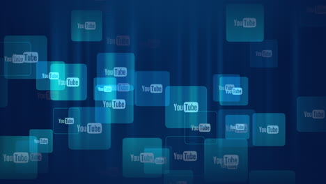 Fliegende-Soziale-YouTube-Symbole-Auf-Netzwerkmuster
