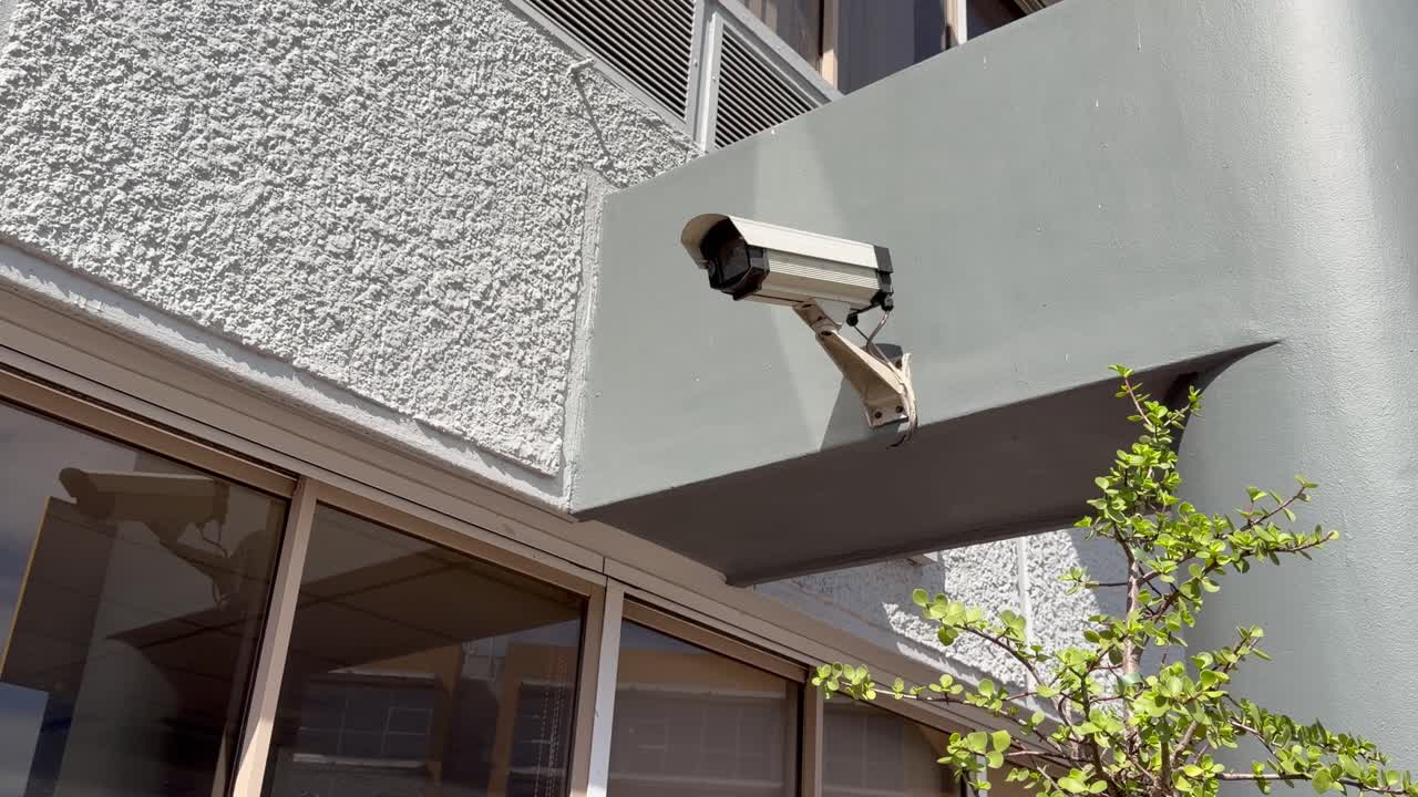 A surveillance camera outside a building in Cape Town