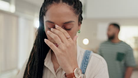 woman, fight and depression of divorce
