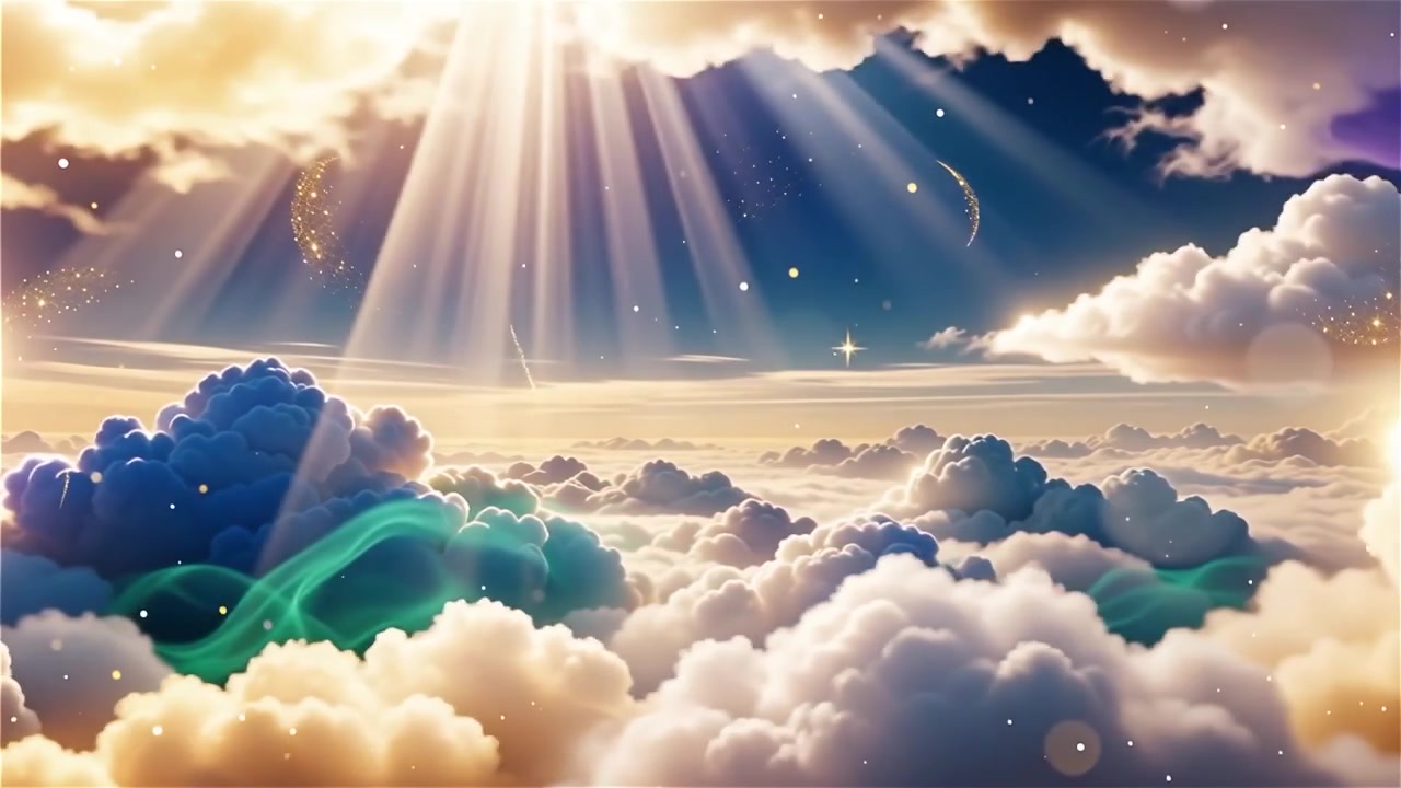 Christian Heavenly Light Worship Background